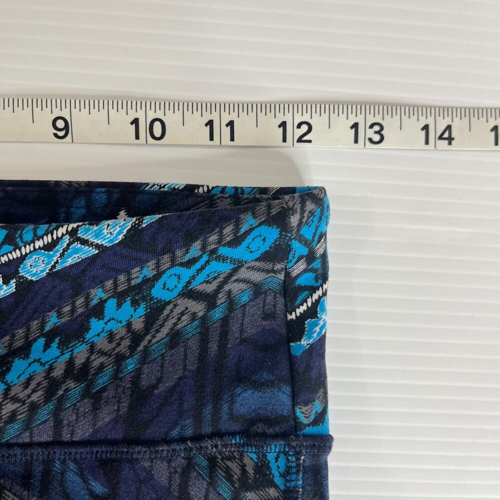 Alo Yoga Women's Blue Gray Geometric Print High Rise Leggings Size XS Yoga Gym - Picture 4 of 6